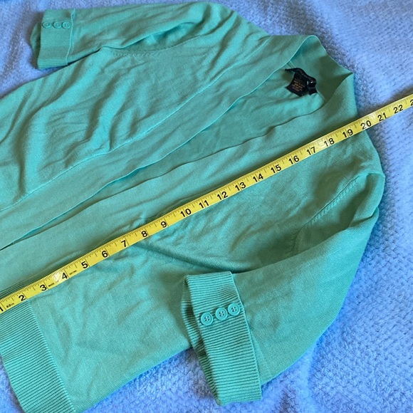 Apt. 9 Women's Turquoise Cardigan Sweater - Picture 3 of 6